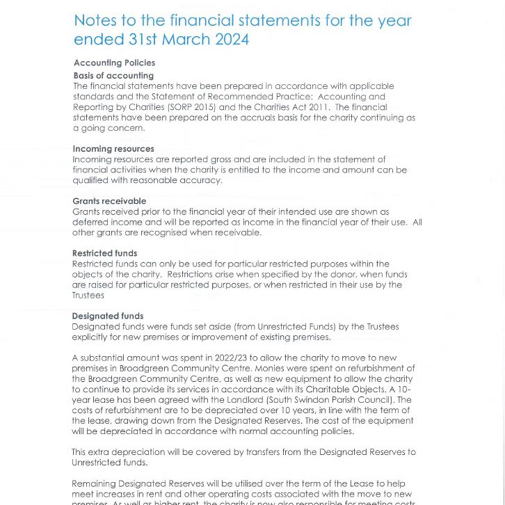 Financial Statements Year Ending 31st March 2024 page 10