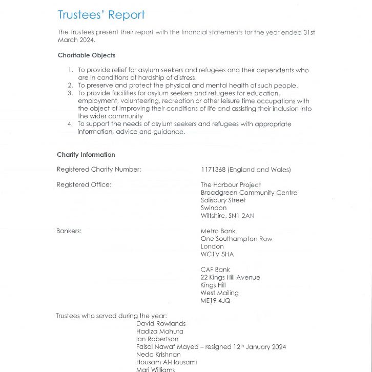 Financial Statements Year Ending 31st March 2024 page 5