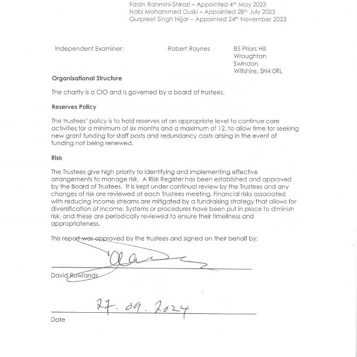 Financial Statements Year Ending 31st March 2024 page 6